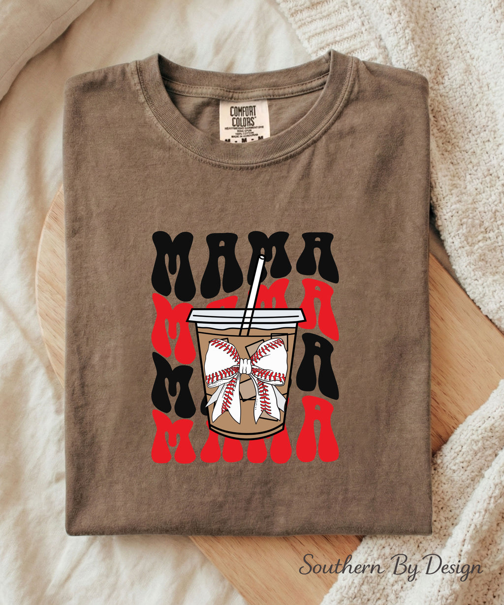 Mama Baseball Coffee Tee