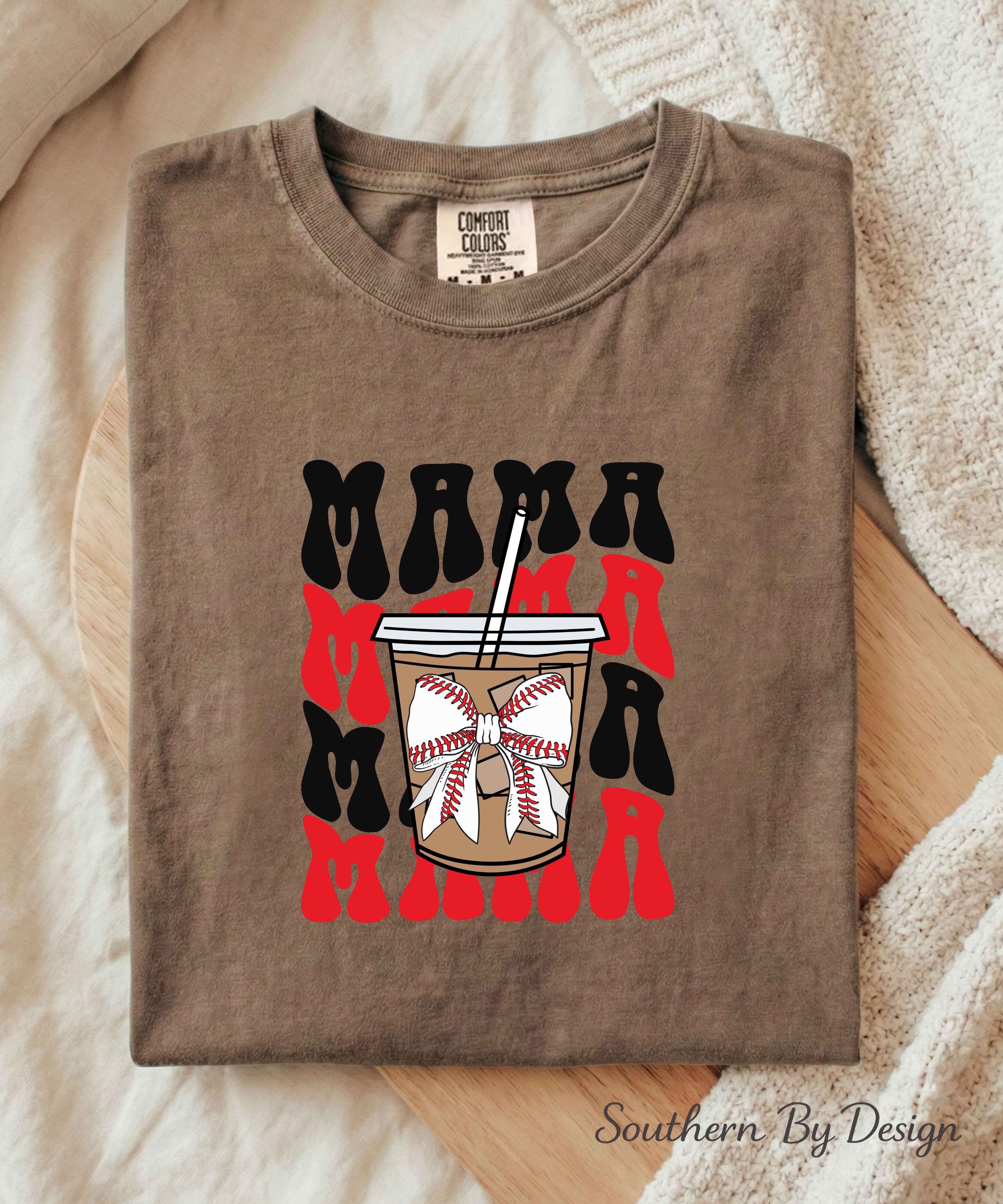 Mama Baseball Coffee Tee