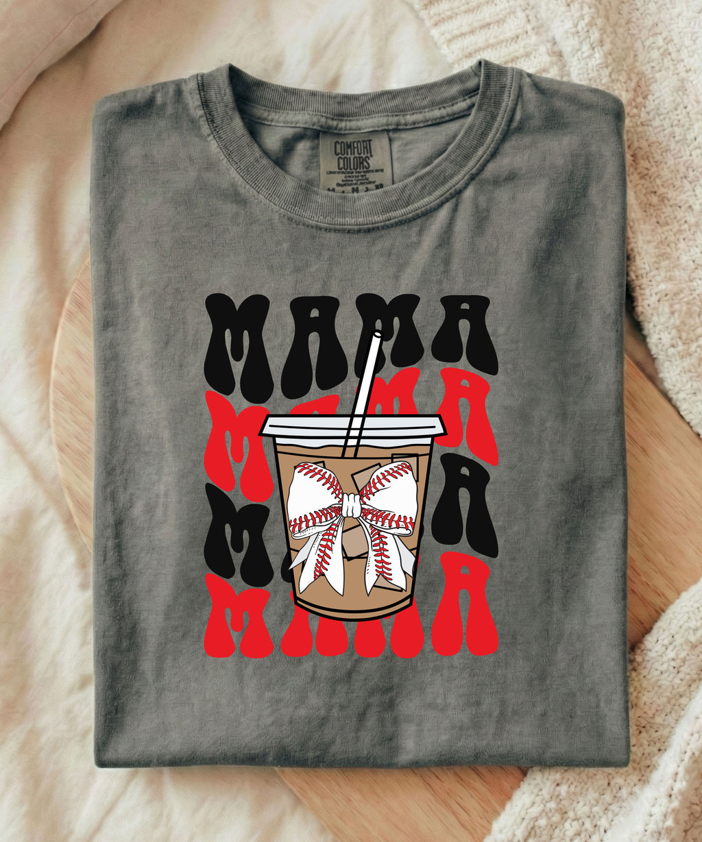 Mama Baseball Coffee Tee