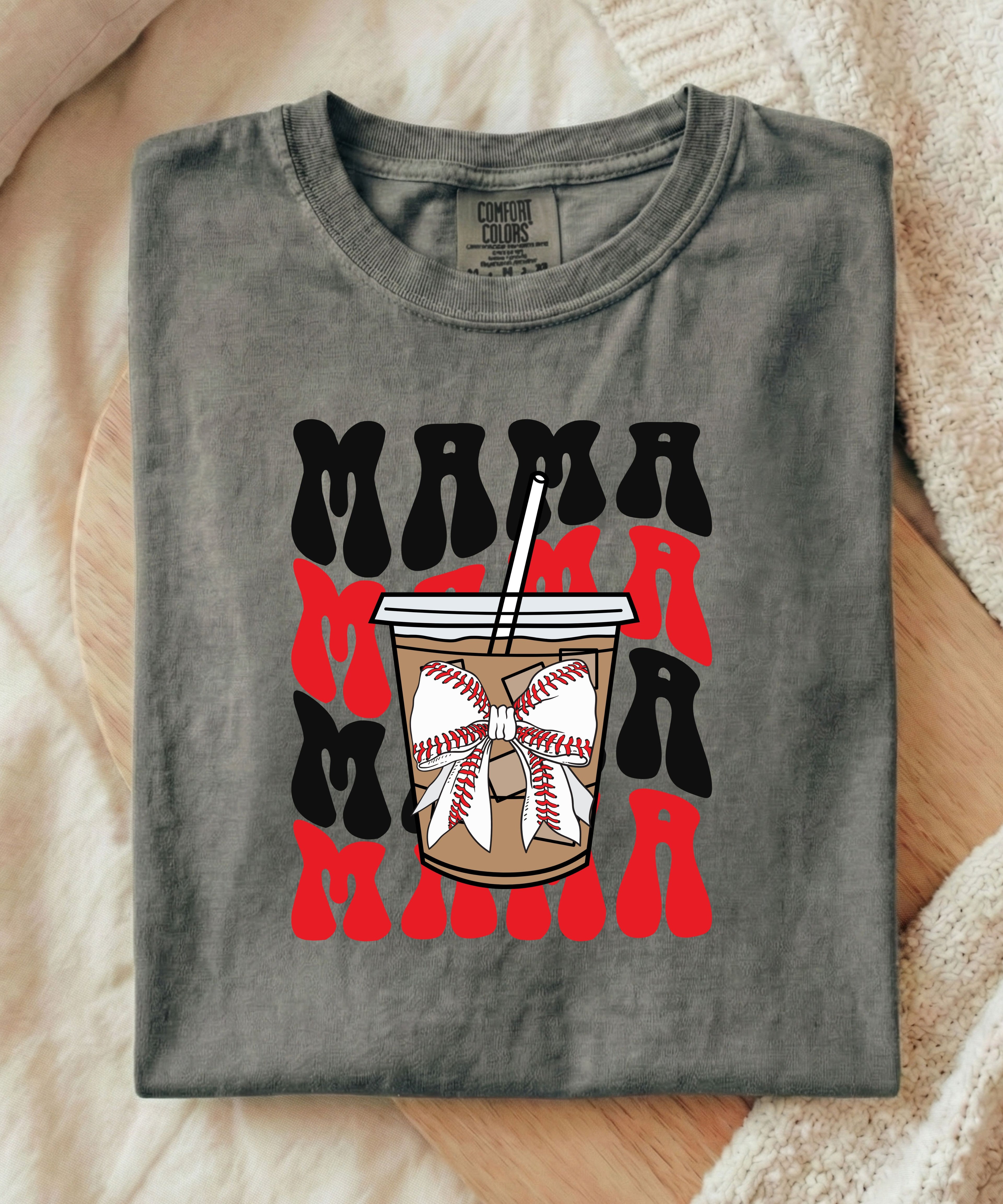 Mama Baseball Coffee Tee