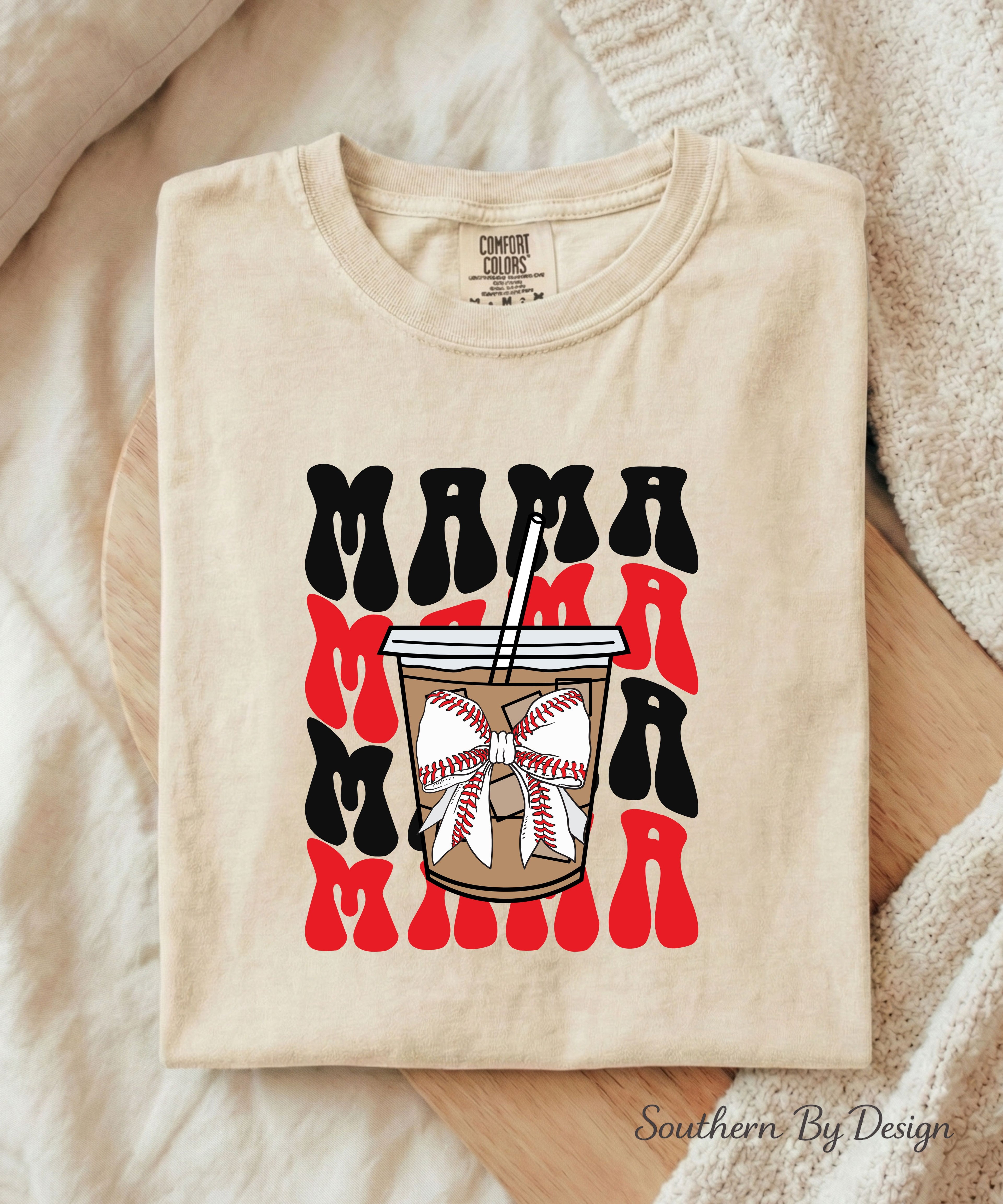 Mama Baseball Coffee Tee