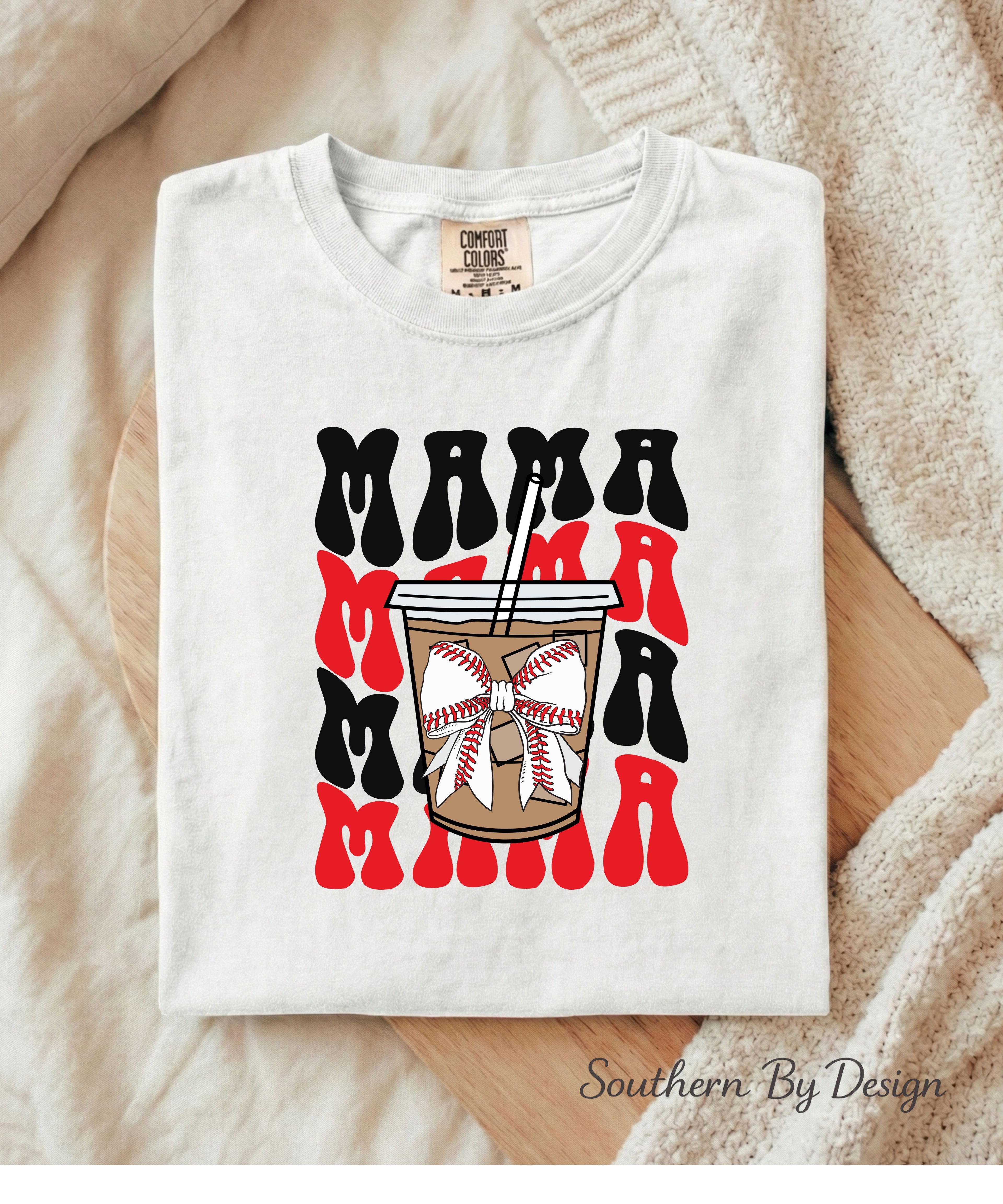 Mama Baseball Coffee Tee