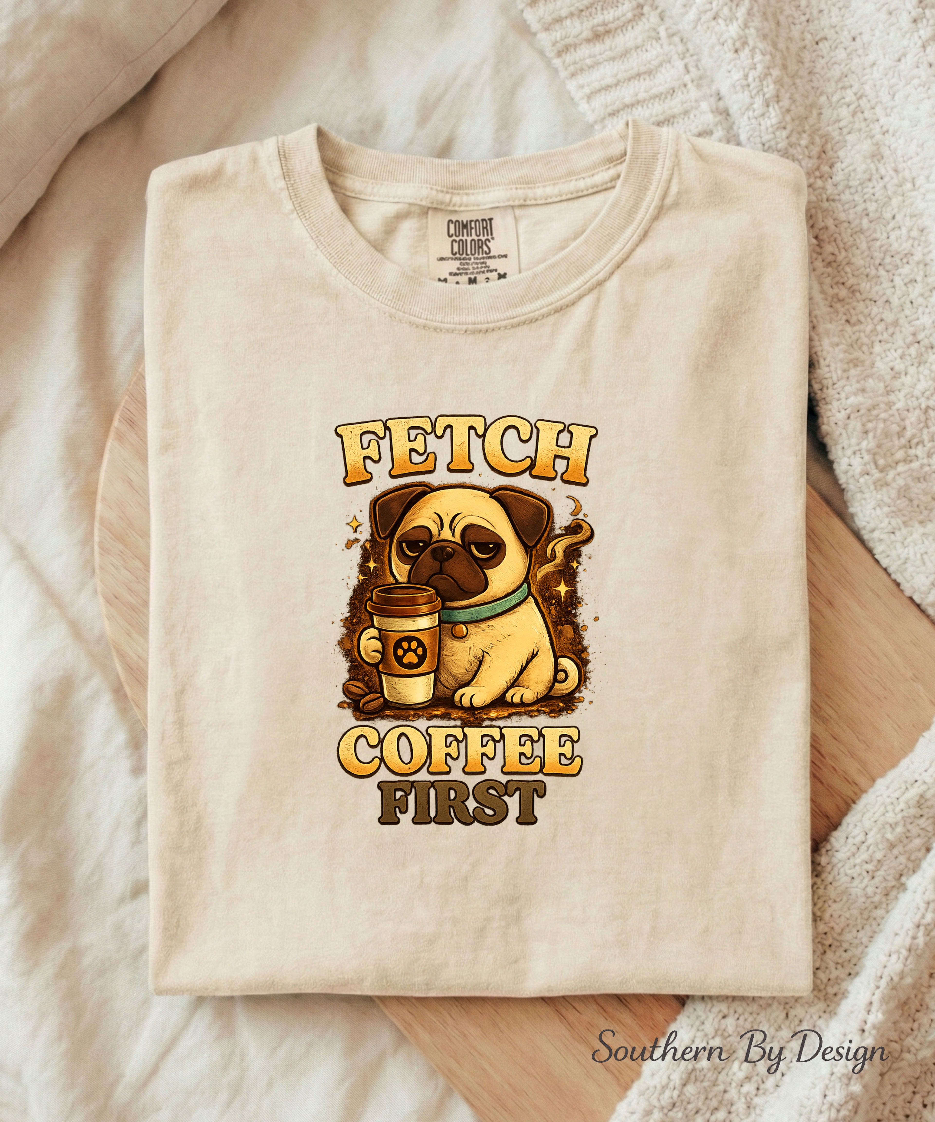 Funny Pug Coffee Shirt