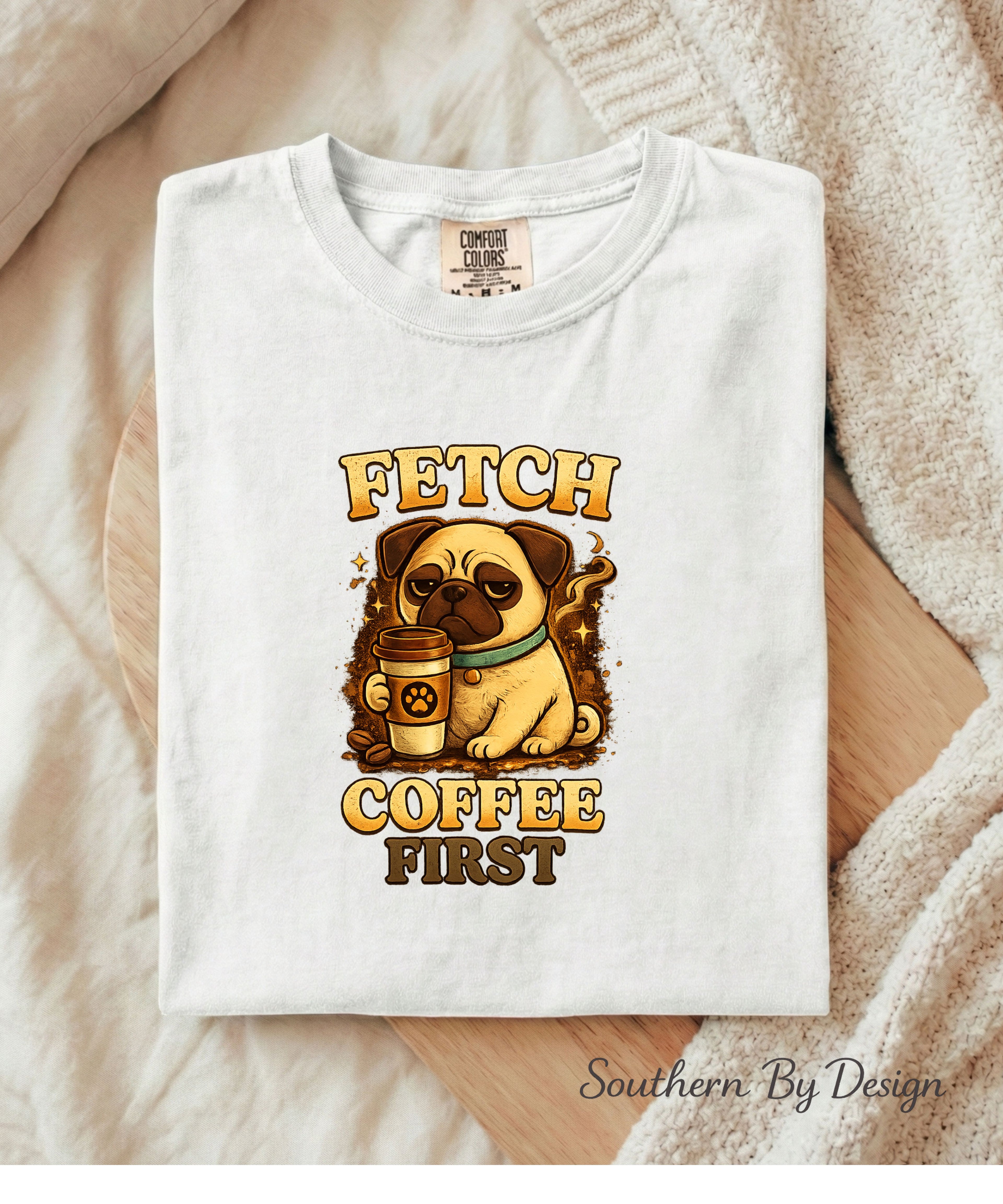 Funny Pug Coffee Shirt