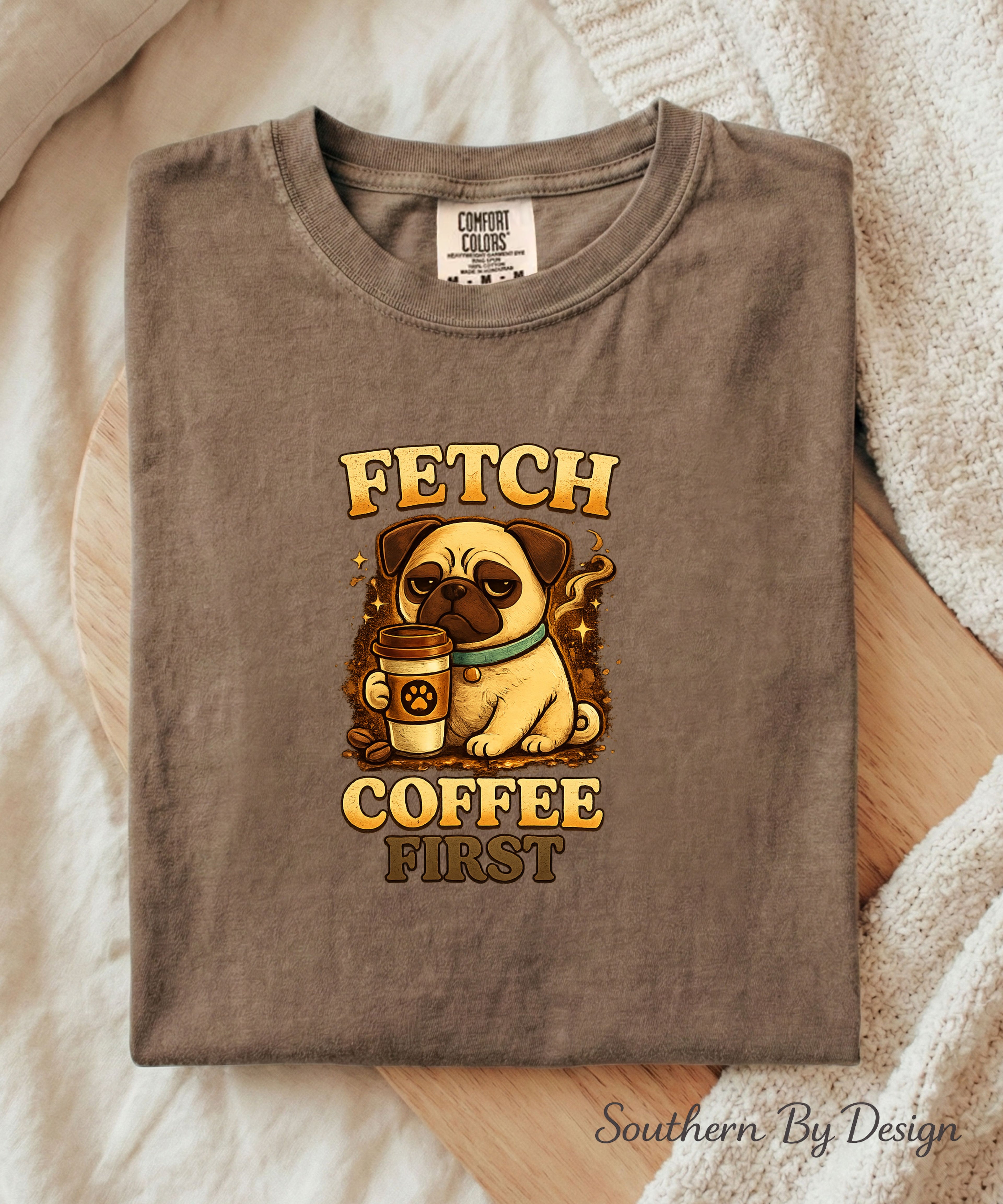 Funny Pug Coffee Shirt