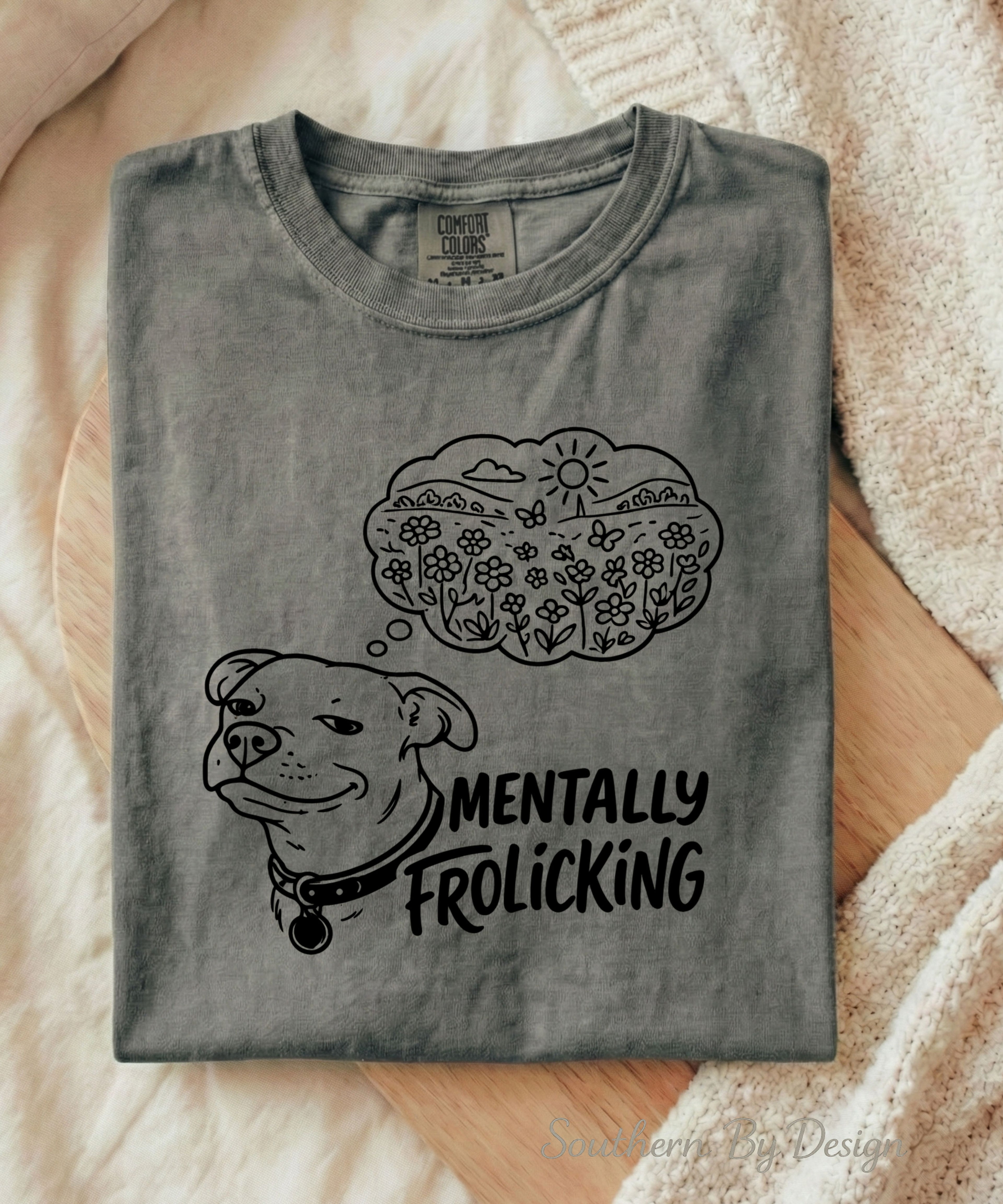 Mentally Frolicking Dog Tee & PNG Download