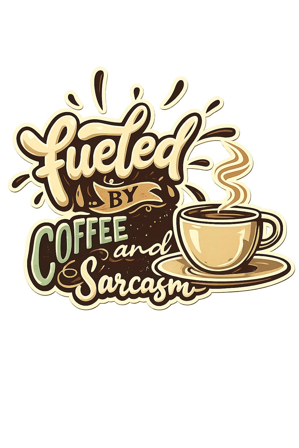 Fueled By Coffee and Sarcasm Tee