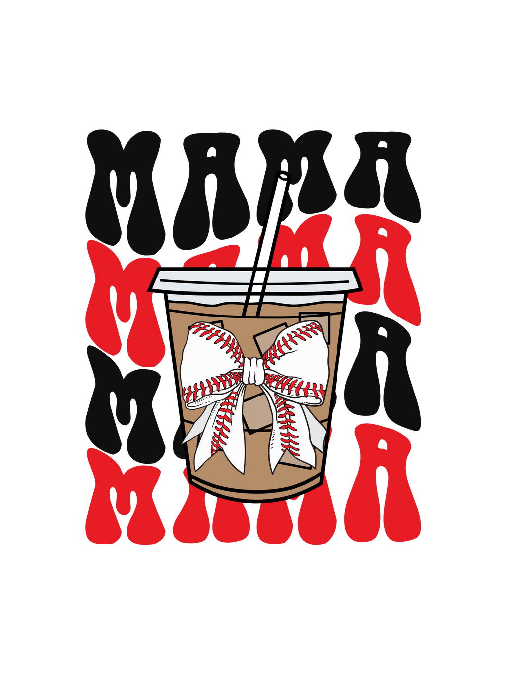 Mama Baseball Coffee Tee
