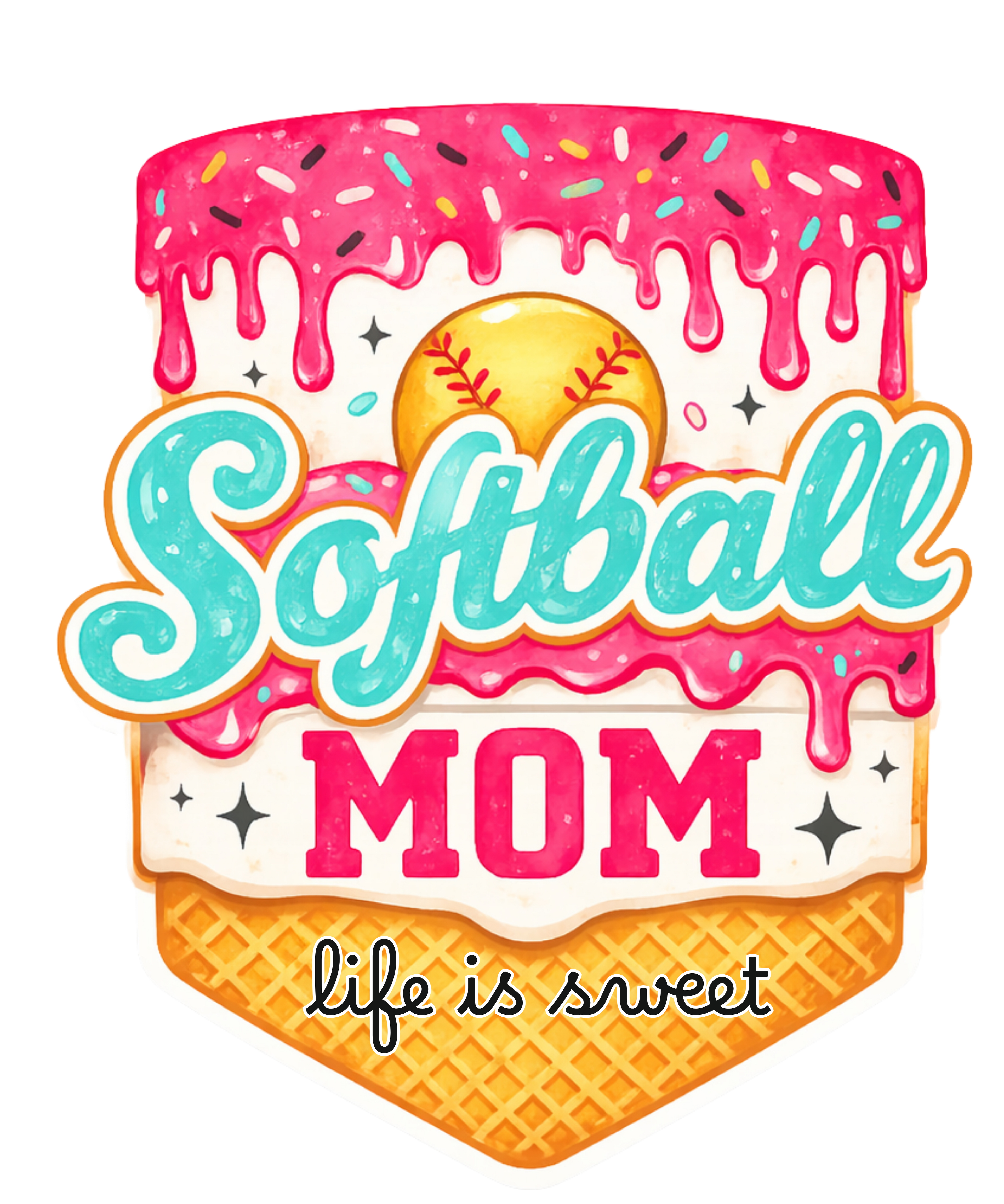 Softball Mom Life Is Sweet Tee